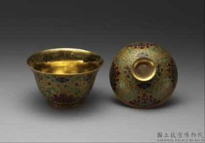 图片[3]-Covered cloisonne bowl with decoration of Indian lotuses, Qing dynasty, Qianlong reign (1736-1795)-China Archive
